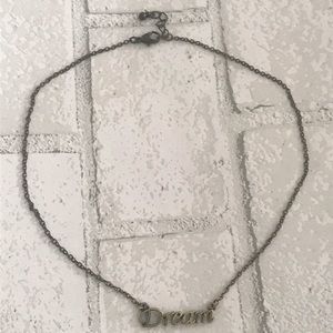 Dream Distressed Gold Tone Necklace